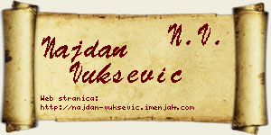 Najdan Vukšević vizit kartica